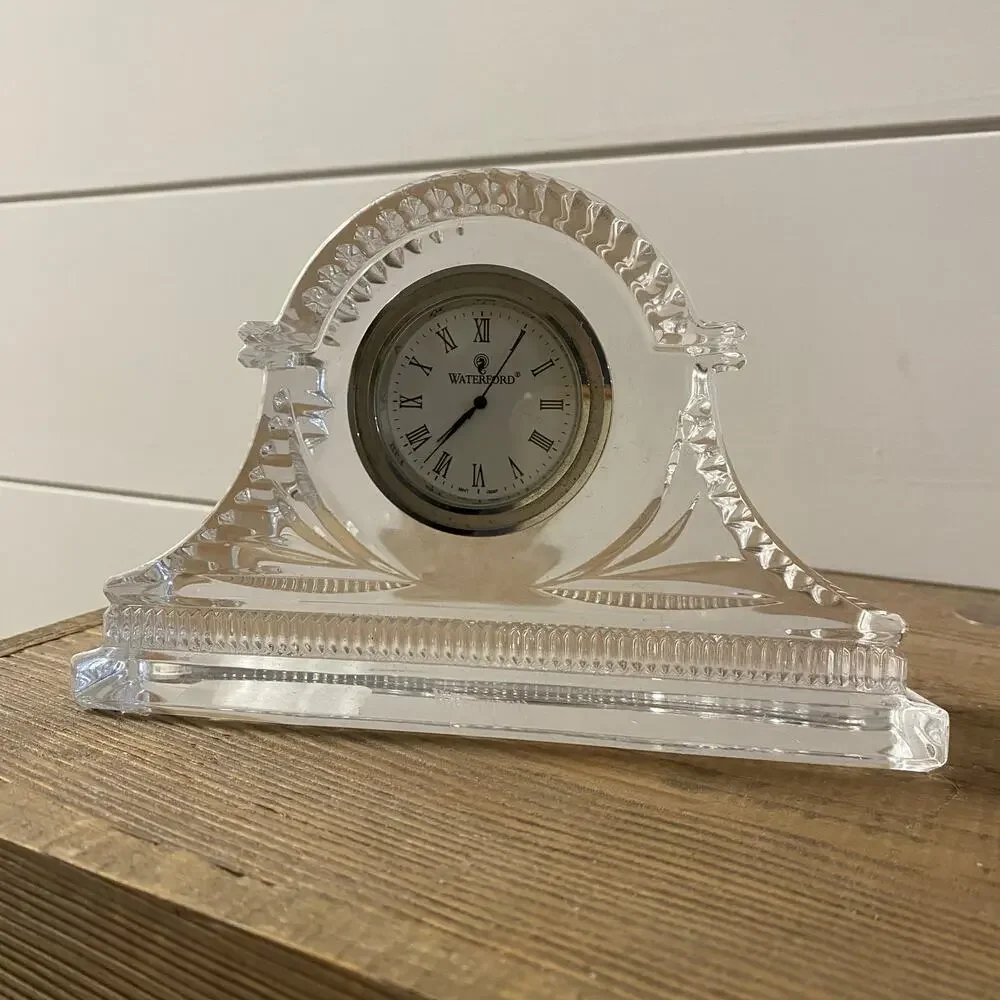 Vintage Waterford Devenish Small Crystal Clock Mantel Piece Decor
